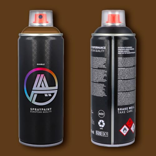 Double A Spraypaint Sprühdose 400ml Sprühfarbe Acryllack Sprühlack matt hochdeckend DIY Kunststoff Metall Möbel Deko (DA-126 Moccachino)