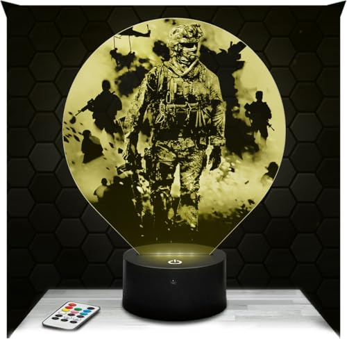 Lampephoto.fr - Lampe 3D Cod Mw2 James Ramirez, Déco Chambre Garçon Fille, Gaming, Gamer, Jeux Video, Idée Cadeau Cod Mw2 James Ramirez, Idée Cadeau Déco LED, Deco Bureau, Idée Ado Original