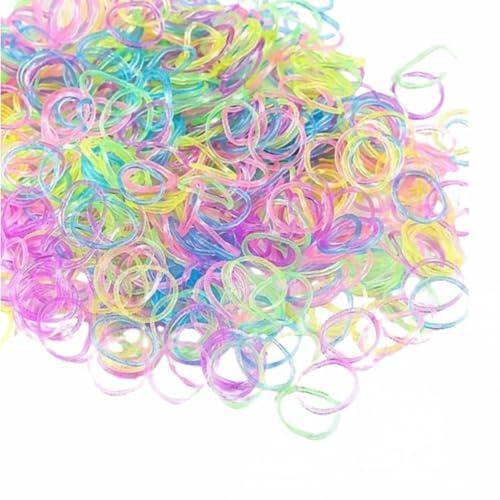 Tuilful 600+ Glow in Dark Loom Bands Refill Pack with Hook Tool and Colorful S Clips Art Craft Refills for DIY Bracelet Making Kit