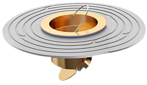 LEQUXXNR 1Pc Drain de Sol de Douche Anti-Odeur Anti-Refoulement Crépine d'Évier Salle de Bain Drainage Rapide Drain de Sol Bouchon de Filtre de Vidange Universel(White-Copper Core)