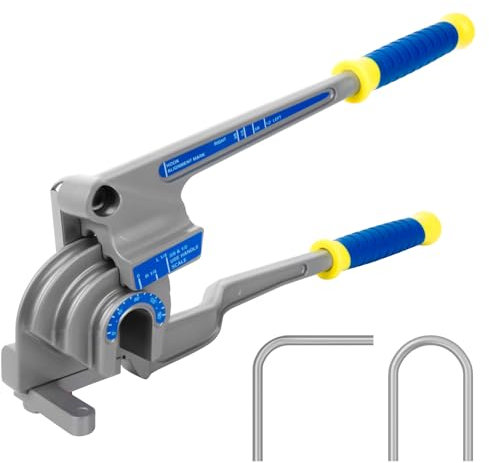 3 in 1 Manual Level Tube Bender, Pipe Tube Bender, 1/4, 3/8, 1/2 OD180° Copper Aluminum Pipes Bending Tools for HVAC Air Conditioning