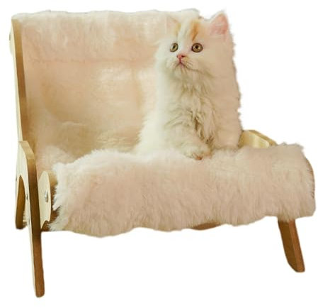 zwxqe Pelziges Katzensofa für den Innenbereich, niedliche Katzen-Couch, Plüsch-Haustier-Katzen-Couch, weich, beruhigendes Haustier-Sofa, kleines Hundebett, Hundesofa für Katzen, beruhigendes kleines