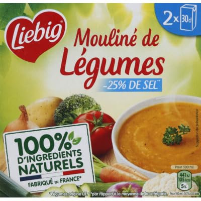 Liebig Mouliné de légumes -25% de sel 2x30 cl