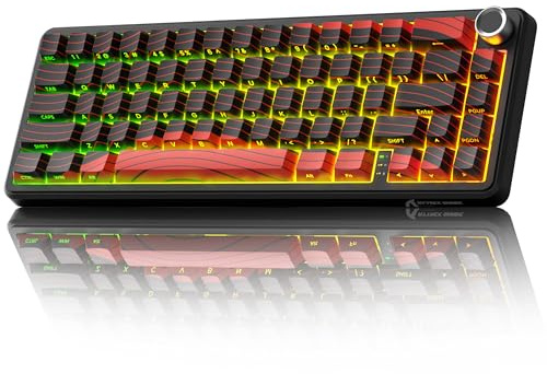 ATTACK SHARK X65PRO HE Rapid Trigger Kabellose Gaming-Tastatur, 0,01mm RT-Genauigkeit 8000Hz Kabelgebundene RGB Tastatur, Magnetic Switches, Einstellbare Betätigung, Snap Tap, für PC/Mac, Rot