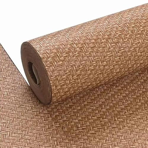 LWLFC Papier Peint Lin Brun Papier Peint Intissé Sans Raccord Chambre Adulte Intissé 3D Salon Papiers Peints pour Différents Espaces Moderne Luxueux