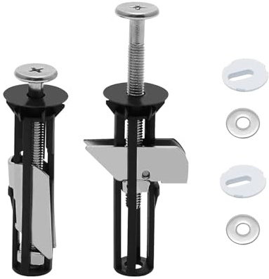 KAIYAYA Toilettensitz Befestigung 2 Stück WC Sitz Befestigung von Oben Universal Lang Toilettendeckel Befestigung Edelstahl WC Sitz Schrauben set für Reparatur und Austausch von Toilettensitzen
