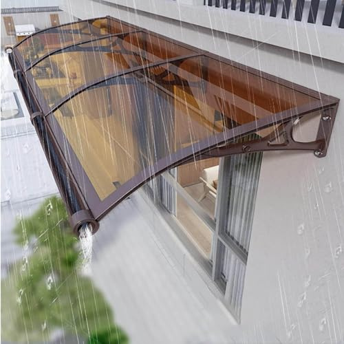 Modern Aluminium Door Canopy Outdoor Entrance Awning Polycarbonate Window Cover UV Resistant Rain & Snow Proof A02 80x80cm/32x32in Stylish & Durable