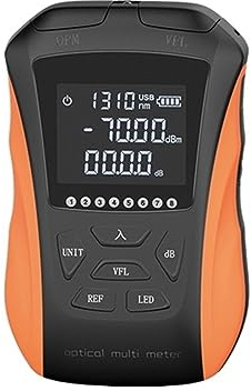 ZKLGS Optical Power Meter, 6 In 1 Optical Power Meter, Red High Precision Mini Red Fiber Pen, 15km Rechargeable Fiber Light RJ45 Tester Light Rangefinder(5km 4in1-70to10)