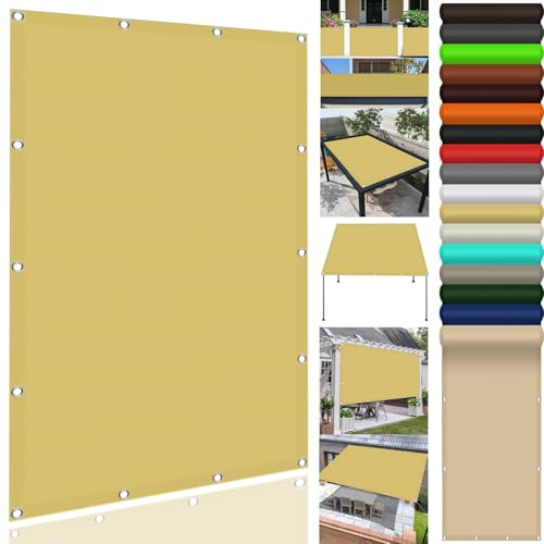 RKJDMSWJ Vela ombreggiante Impermeabile Resistente ai Raggi UV 60 x 100 cm Rete ombreggiante per Giardino Patio Colore Crema Personalizzata
