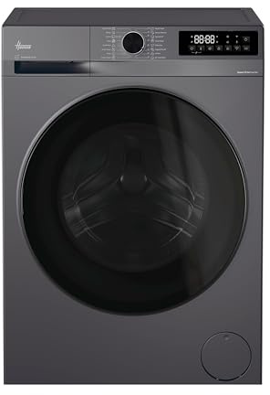 Hoover Pro Wash&Dry Series 3 Freestanding Washer Dryer, 10kg Wash + 6kg Dry, 1400 RPM, A-20% Rated, Wi-Fi Connected, ProActive Wash, Graphite & Black Door, 55x60x85 cm - HBWR 4106B8G-80