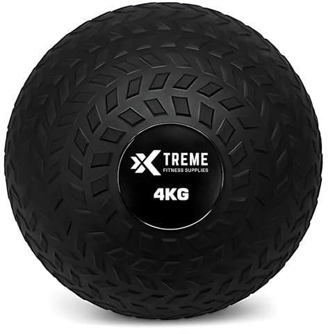 Xtreme Fitness Slam Ball 4 kg, Rutschfester Medizinball für Krafttraining, Core und Crossfit, Sandgefüllter Gewichtsball mit robuster Hülle, Ideal für HIIT, Wallball und Training im Home Gym