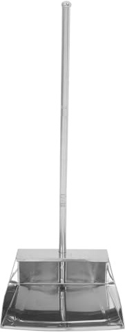 Garneck Pelle à Poussière Inox Robuste avec Long Manche Grand Bac Métallique Debout pour Nettoyage Maison Jardin et Bureaux