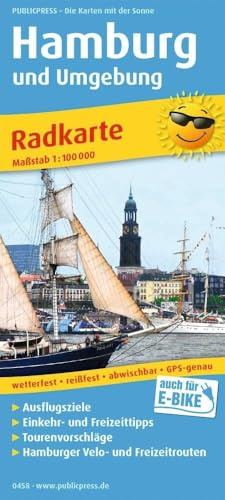 Publicpress Radkarte Hamburg und Umgebung 1:100.000: Radkarte mit Ausflugszielen, Einkehr- & Freizeittipps, wetterfest, reissfest, abwischbar, GPS-genau. 1:100000 (Radkarte: RK)