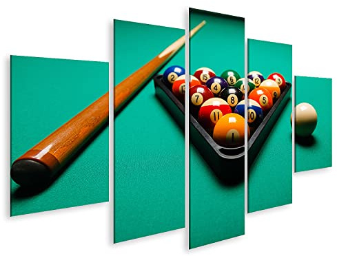 islandburner Bild auf Leinwand Billard Kugeln Auf Einem Billardtisch Hobbyraum Bilder Wandbilder Poster