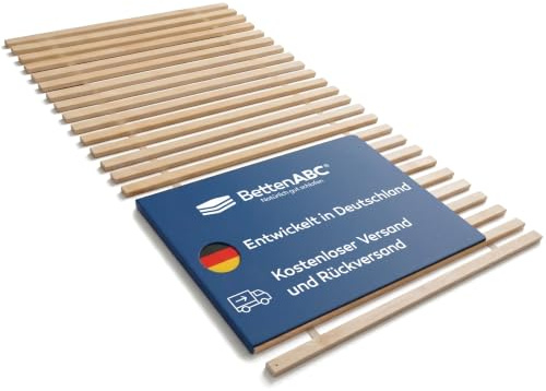 BettenABC - Rollrost Madera XXL - 70x200 cm - hergestellt aus massivem Buchenholz - hohe Stabilität - für alle Matratzen und Schlaftypen geeignet - einfache Montage & bis ca. 280 kg belastbar