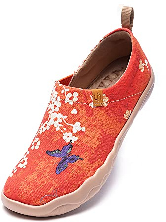 UIN Women's Lightweight Comfortable Slip On Loafer Flat Art Travel Painted Shoes