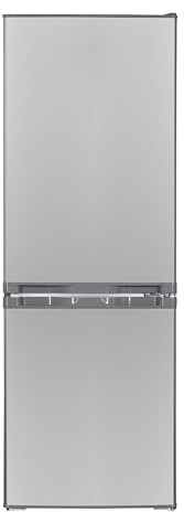 PKM Kühl-Gefrierkombination KG173IX-M Silber | 173 Liter Nutzinhalt | Wechselbarer Türanschlag | Integrierte Griffe | Nur 40 dB | LED-Beleuchtung | Energieeffizenzklasse D