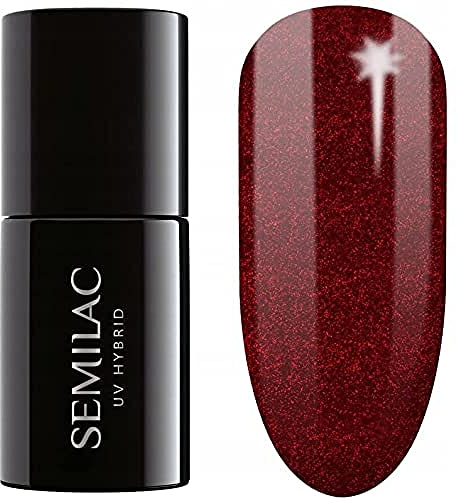 Semilac UV Nagellack Hybrid 306 Divine Red 7ml Kollektion Festive Wonder Colors