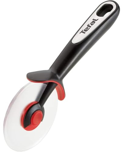 Tefal Ingenio Premium Pizzaschneider, Silikon-Stoßstange, Schwarz/Silber – K2071114