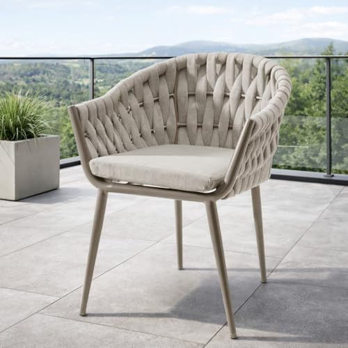 Destiny Gartensessel Molino, 61x59x81cm, Taupe, inkl. Polster
