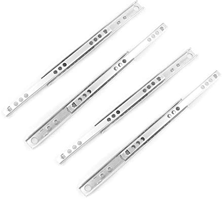 MACHSWON 2 Paar Schubladenschienen aus Metall, für 17 mm Ersatz-Schubladenschienen, 17 mm breit x 400 mm
