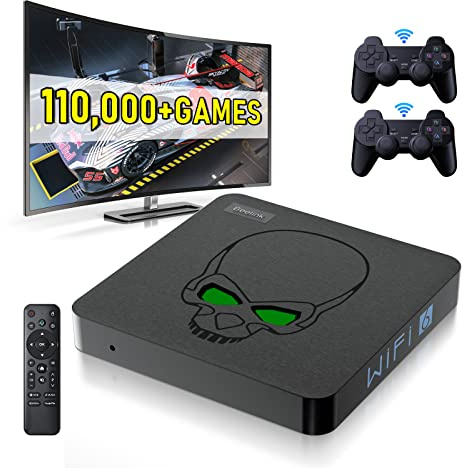 MOLVUS Super Console X King - Consola de Juegos Retro para TV Con Más de 110,000 Juegos Incorporados y Tarjeta SD de 256G