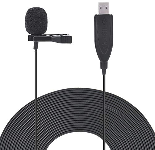Yunseity USB-Ansteckmikrofon, Tragbares -Konferenzmikrofon mit 1,5 M Kabel, Omnidirektional, Universell für Geräte mit USB-Schnittstelle