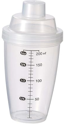 Bottiglia shaker per proteine in polvere Trasparente piccola, facile da pulire, multifunzione, portatile, 200 ml, per bevande, per caffè, uffici, bar,
