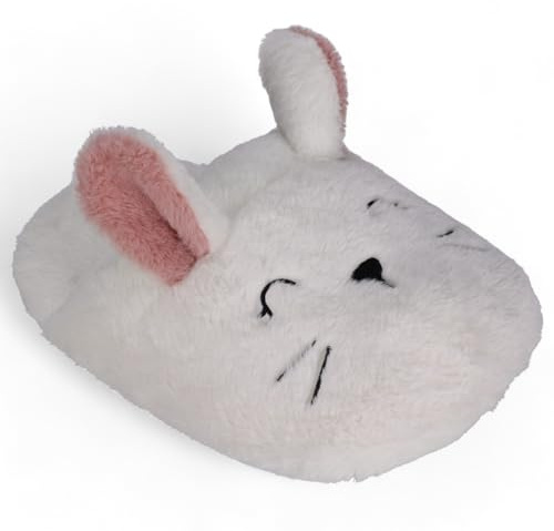 MIJOMA Kuschel-Fußwärmer in Tier-Design – Weiche Polyester-Fußwärmer, 35 x 28 cm, Langlebig, Pflegeleicht, Perfekt für kalte Tage (Hase - weiß)