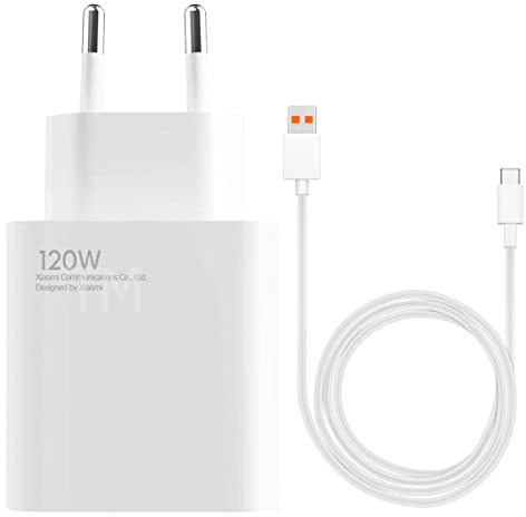 Original 120W HyperCharge TurboCharge Ladegerät mit USB C Ladekabel USB-C Adapter für Xiaomi 17 15T 15T 15 Ultra Pro 14 14T 13 Redmi Note 15 14 13 Poco F7 F6 X7 X6