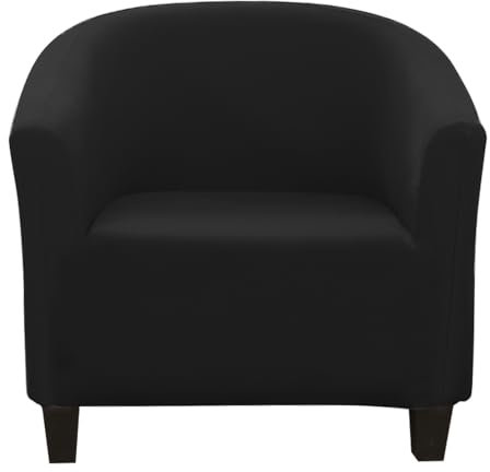 Meigeh Sesselbezug Stretch Sesselschoner Sesselhusse Sesselüberwurf für Tullsta Stuhl Cocktailsessel Schonbezüge Schwarz