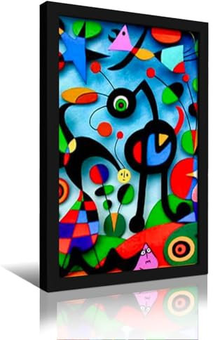 YYUEQIL Joan Miro Surrealismus-Poster Der Garten 1925, Kunstdruck auf Leinwand, Wandmalerei, Kunst, Dekor, moderne Wohnkunstwerke, Geschenkidee, schwarzer Rahmen, 30 x 45 cm
