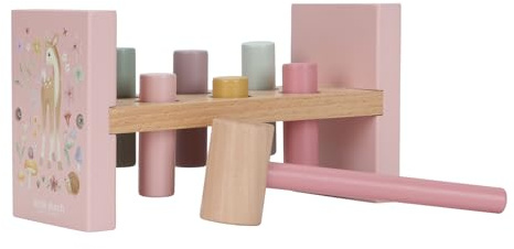 Little Dutch Hammerbank Klopfbank Holz Kleinkind rosa REH - Fairy Garden