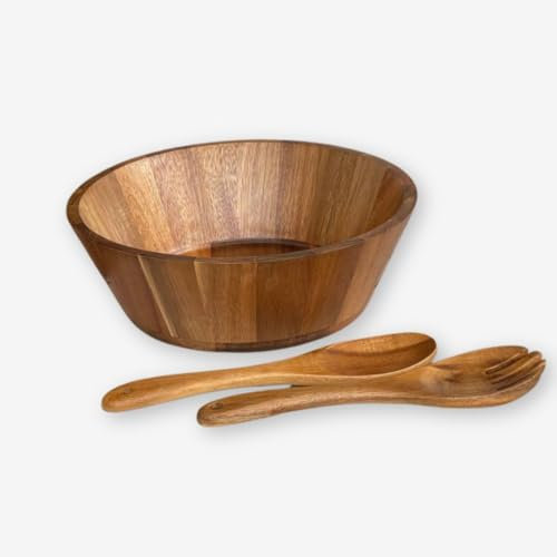 BAZAR FUSION Juego de cuencos grandes de madera