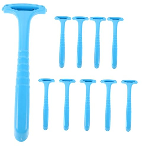 HONMEET Lot de 10 Lames pour Pied Professionnelles Grattoir à Pieds en Plastique Pp et Acier Inoxydable Outil pour Enlever les Callosités Exfoliant pour Talons Maison et Salon de Beauté
