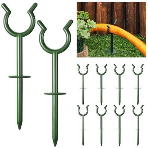 Taiyin 10 x 3/4 Garden Hose Holders Outdoor Decorative Lawn Away Garden Hose Holder for Yard, Lawn, Garden