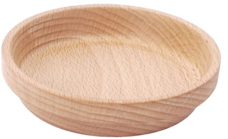 ifundom Wooden Feeder for Small Pets Beech Feed Bowl Non-toxic Coating Cat Hamster Feeder