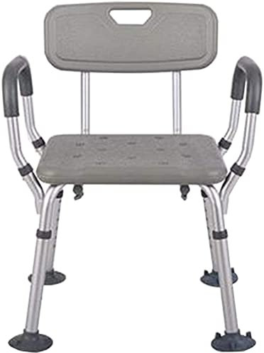 Sedile da bagno imbottito resistente con braccioli e schienale sedia da doccia per anziani e disabili, robusto sgabello per vasca da bagno per trasferimenti sicuri e comfort