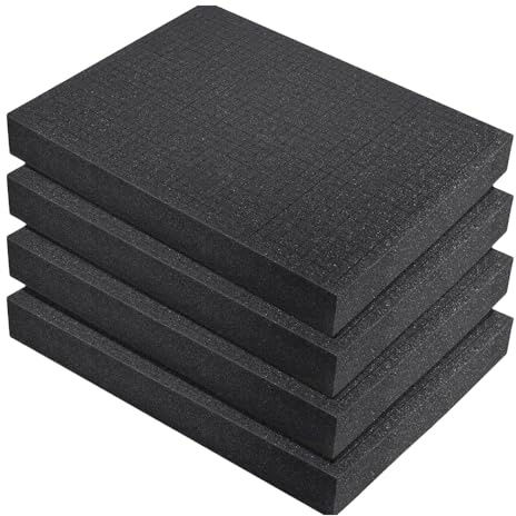4Pcs Pick Apart Foam For Toolbox Shock Absorbing Sponge Sheet Cutting Foam Insert For Hard Flight Case Tool Organizers