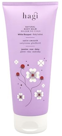 Hagi Bouquet Blanc Baume Corps Naturel 200 ml – Hydratant, Raffermissant, Lissage – Jasmin, Fleur d'Orange, Vanille, Algues, Beurre de Karité, Skwalan – Pour Peaux sèches et Sensibles