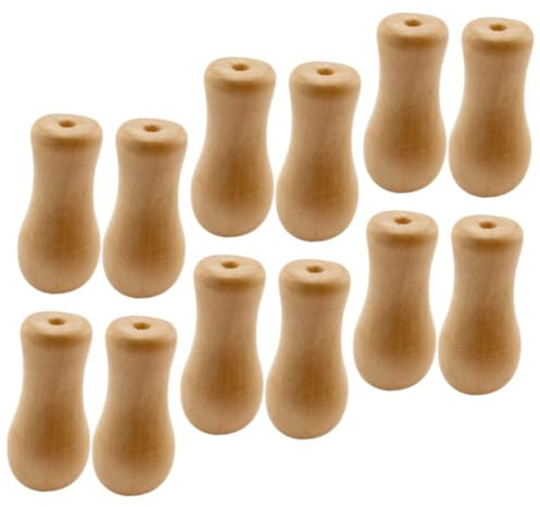 Zerodeko 12pcs Wooden Window Blind Pull Cord Knobs Shade Pulls for Roller Shades Easy DIY Installation Sturdy Material Replacement for Broken Blinds