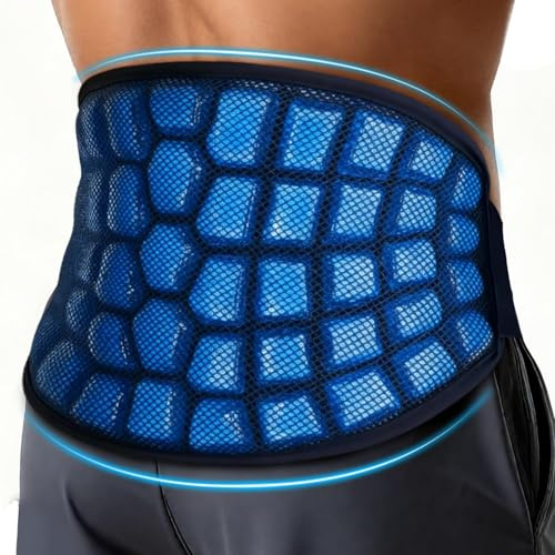 Hilph 2 Hours Long Lasting Ice Pack for Back - Extra Large Ice Pack Wrap with Ice Grid Design for Lower Back, Reusable Cold Compress for Waist, Lower Lumbar, Sciatica, Tailbone, 15.2'' x 9.3''