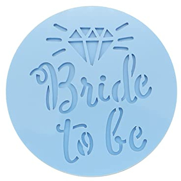 Tqcplfdiddo Bride to Be Cookie Stamp - Engagement Wedding Cookie Embosser/Stamp - Round Icing Fondant Embosser for Hen Bridal Bachelorette Party, Baking, Biscuits