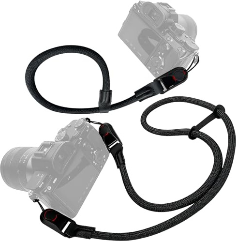 ChilArt 2pcs Kameragurt mit Schnellverschluss | kamera handschlaufe,kamera gurt Handgeflochten,Leicht und Langlebig,camera strap für DSLR SLR oder spiegellosen Kameras