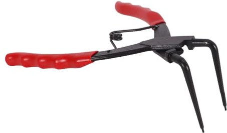 DUZEPA Hochleistungs-Sprengringzange, Innen-C-Clip-Sprengringzange – 90°-Winkel, lange Spitze, gebogen, für Lkw, Motorräder und Pkw