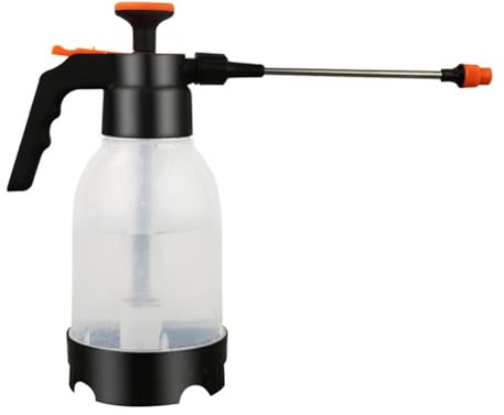 Housoutil Bottiglia Spray a Pressione Manuale 12L Trasparente Arancione Asta Estesa Annaffiatoio Pratico per Giardinaggio Pulizia e Cura Piante Domestiche