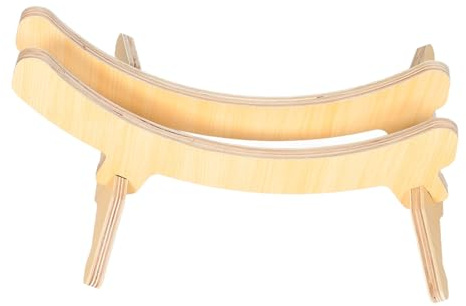 FENICAL Supporto per Bici Posteriore in Legno Portatile, Espositore Regolabile per Bici da Strada e Mountain Bike, Portabiciclette Compatto per Officina e Uso Outdoor