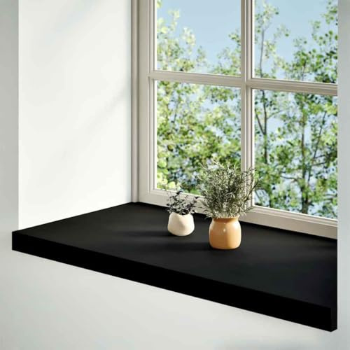 davanzale in legno di quercia, 2 pezzi, 80 x 40 x 2 cm, in legno massello | Superficie non trattata, naturale, facile da pulire, venature individuali