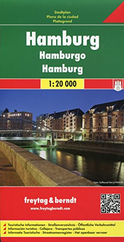 freytag & berndt Stadtplan Hamburg 1:20.000: Touristische Informationen, Straßenverzeichnis, Öffentliche Verkehrsmittel