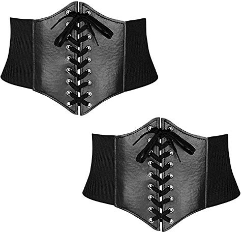 Korsett bälte retro bred korsett av hög kvalitet bred korsett elastiskt spetsbälte elastiskt bälte bred korsett midja bälte spets används för att klä upp och aftonklänningar 2 delar